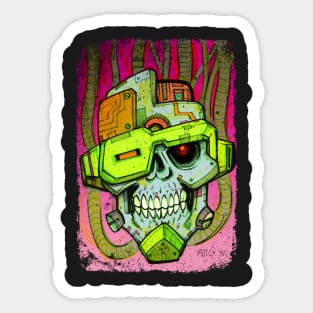 D3ATH SKULL CYBER BOT Sticker